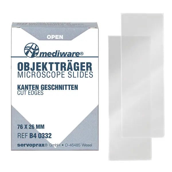 Objektträger Spezial - mit doppeltem Mattrand, mattiert - Mediware