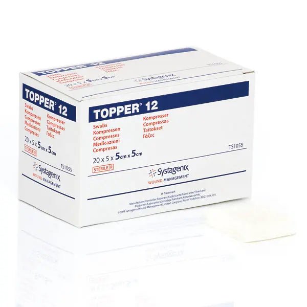 Topper 12, Mehrzweckkompressen steril - 7.5 x 7.5 cm - 3M/Solventum
