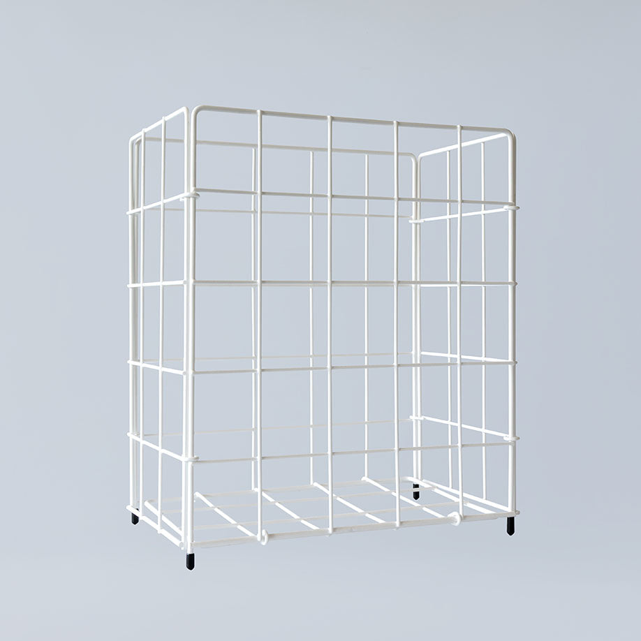 Sammelkorb klein, Metall, weiß