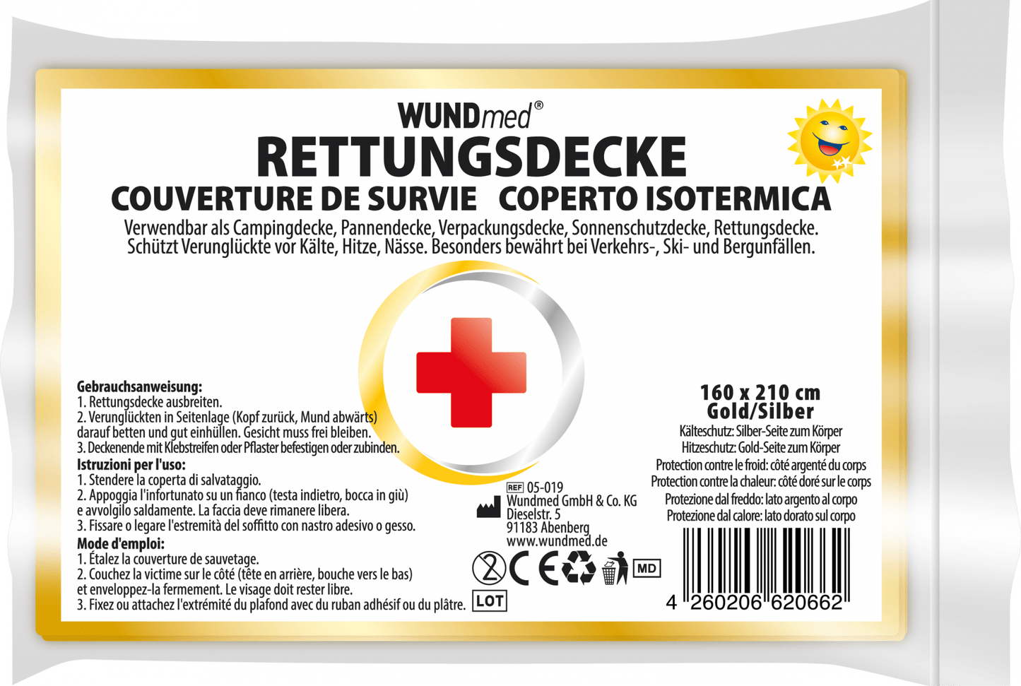 WUNDmedRettungsdecke Gold - SilberDocMed GmbH