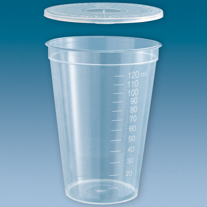 Mehrzweckbecher 125 ml, PP, farblos ohne Deckel