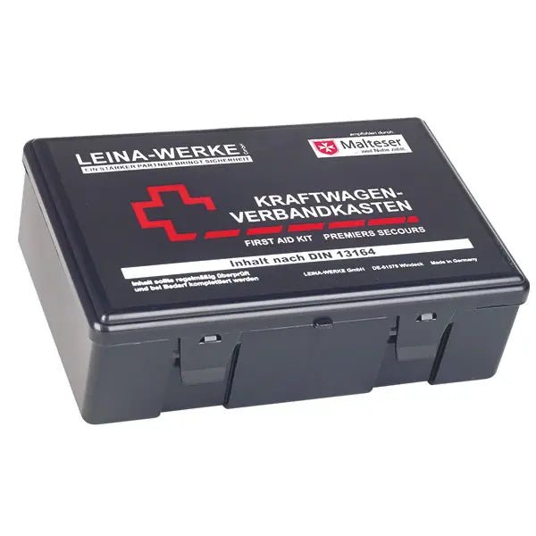 Verbandkasten fertig gefüllt nach DIN 13164 - 2014 - schwarz für Verbandkasten - Servoprax
