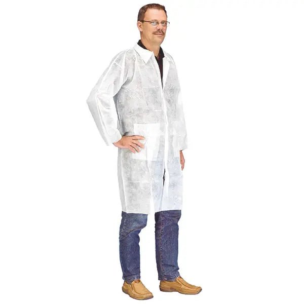 Einmal - Besucherkittel mit Kragen - Mediware