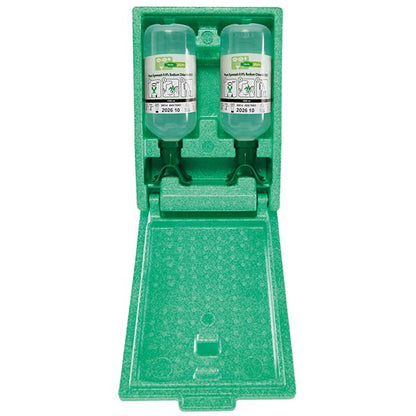 Augenspülstation DUO mit zwei Flaschen - Plum