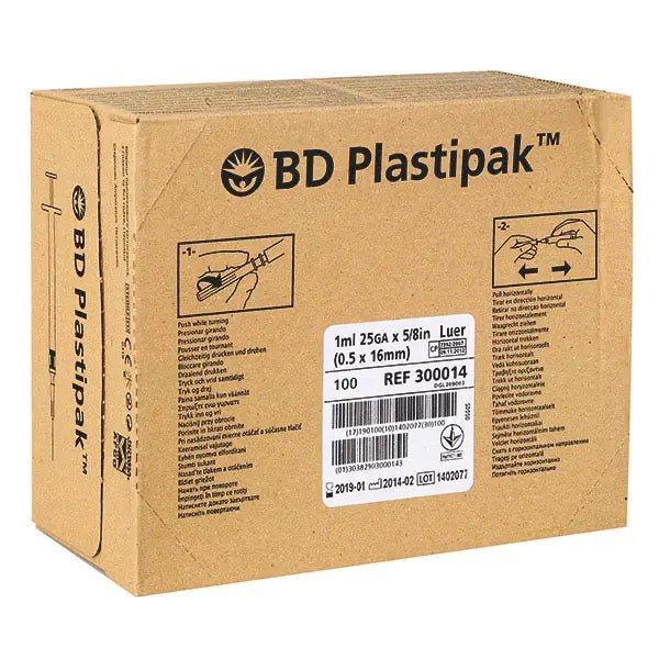 BD Plastipak Tuberkulinspritzen 1 ml, Luer - ohne Kanüle - BD Becton Dickinson