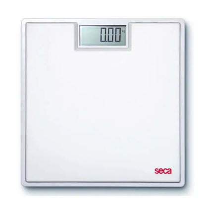Digitale Personenwaage mit hochwertigem 2 - Komponenten - Gummibelag - weiß - Seca