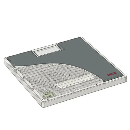 Digitale Personenwaage mit hochwertigem 2 - Komponenten - Gummibelag - weiß - Seca