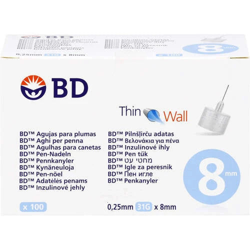 BD Thin Wall Pen‑Nadeln-4 mm- 0.23 mm-32 G