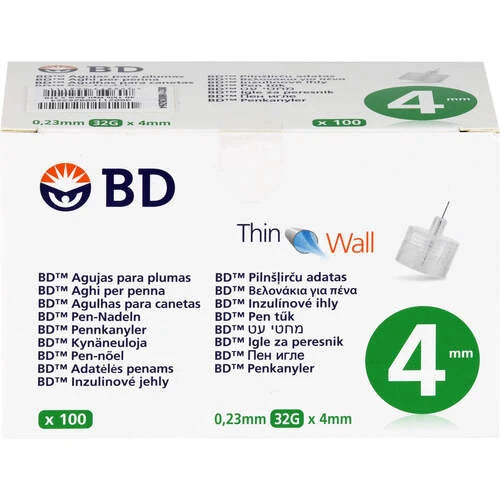 BD Thin Wall Pen‑Nadeln-8 mm- 0.25 mm-031 G
