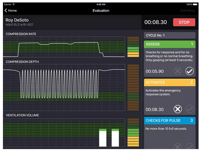 CPR Metrix Kontrollbox und iPad für CRISIS und CPARLENE Übungspuppen - Erler - Zimmer