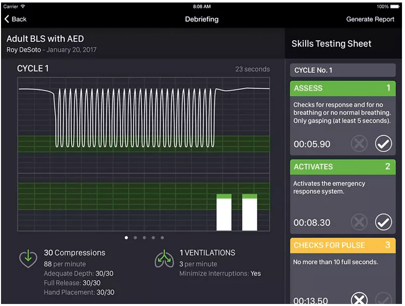 CPR Metrix Kontrollbox und iPad für CRISIS und CPARLENE Übungspuppen - Erler - Zimmer