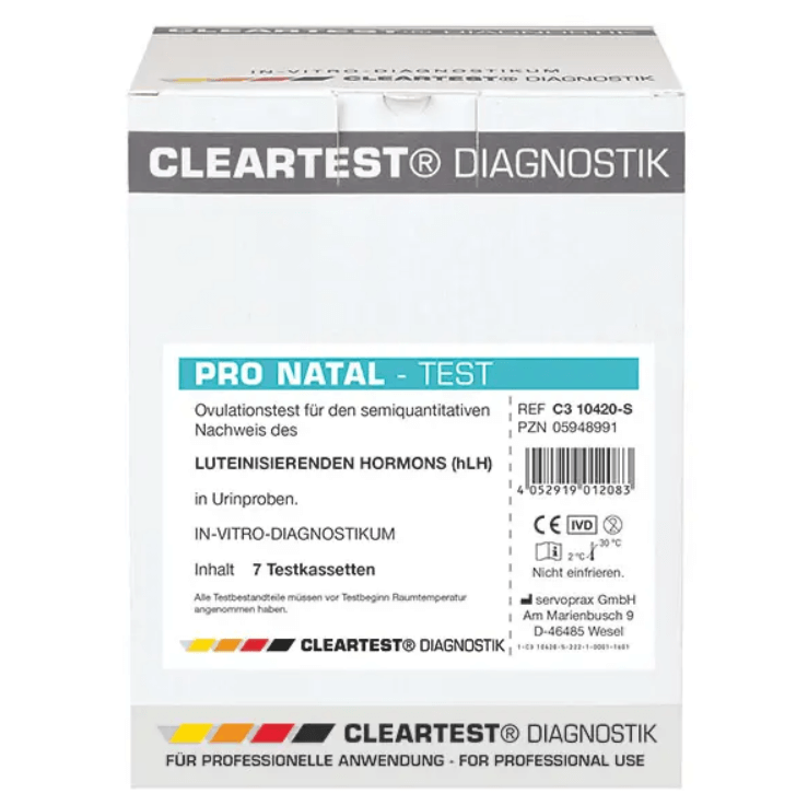Pro Natal LH Ovulationstest Kit - Schnelle Fruchtbarkeitsbestimmung - CLEARTEST