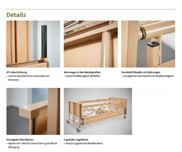 Pflegebett Dali Wash - Burmeier