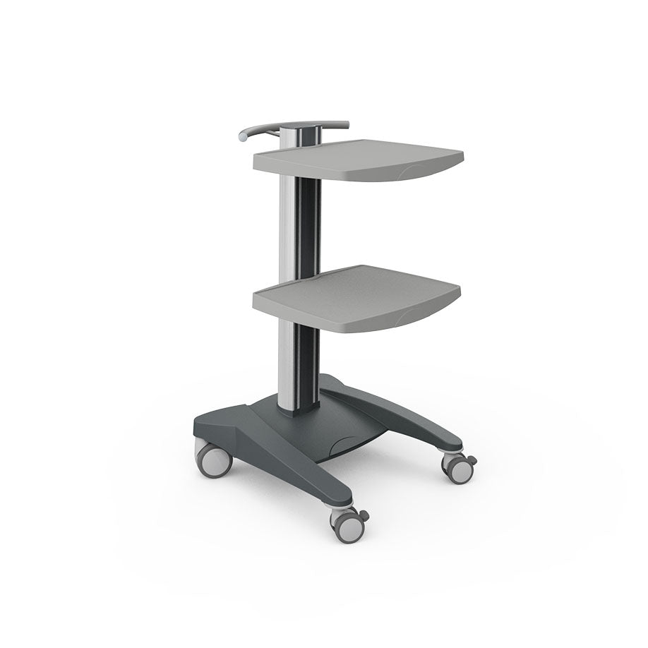 fuego 2 trolley, grey, with 2 ABS shelves