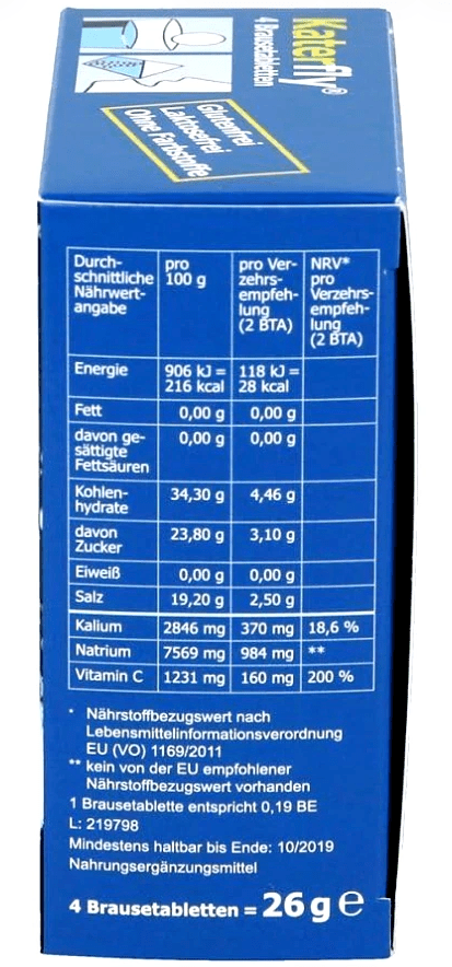 PartyflyKaterfly Elektrolyt - Vitamin C - Komplex BrausetablettenDocMed GmbH