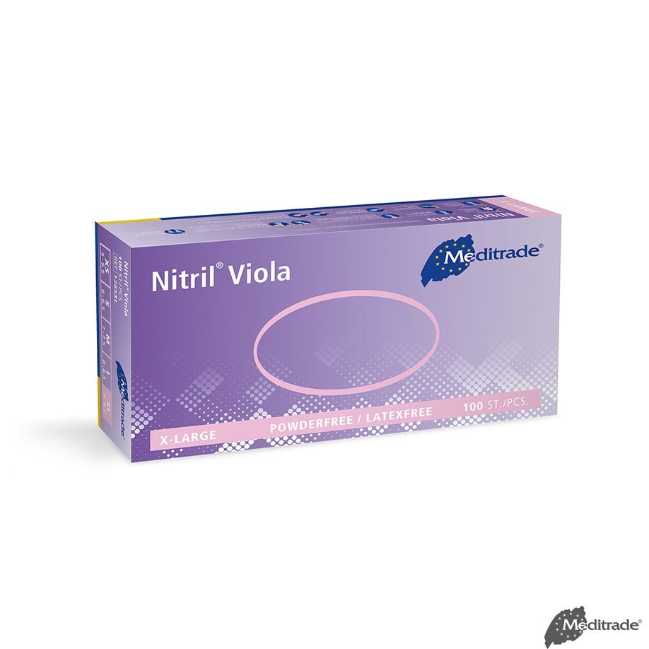 MeditradeMeditrade Nitril Viola U.-Handschuhe PF, latexfrei unsterilDocMed GmbH