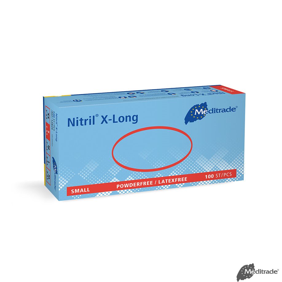 Nitril 3000 Blue X-Long U.-Handschuhe PF latexfrei, unsteril
