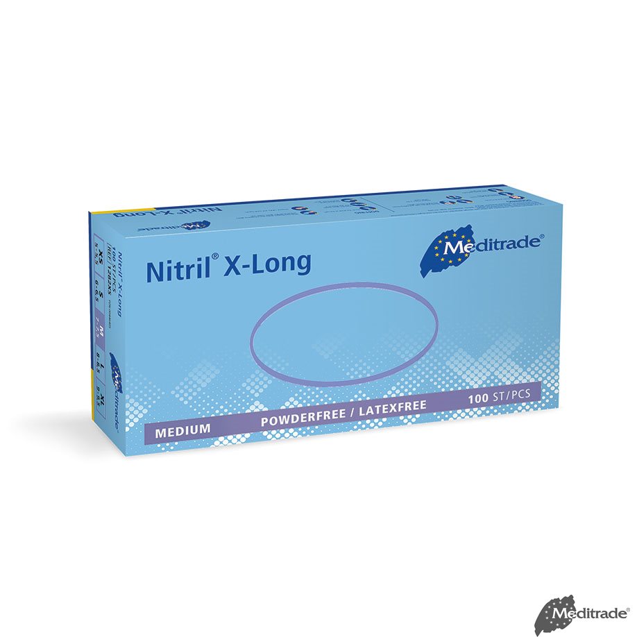 Nitril 3000 Blue X-Long U.-Handschuhe PF latexfrei, unsteril