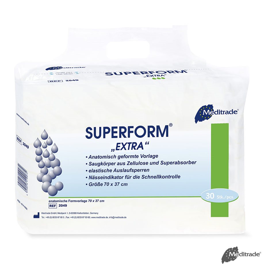 Superform Inkontinenzvorlagen – Anatomisch geformt, hohe Saugleistung