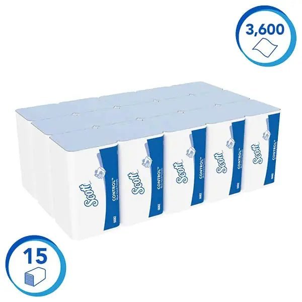 Kimberly ClarkScott Control Papierhandtücher | 1-lagig blau, interfold | 31,5 x 20 cmDocMed GmbH