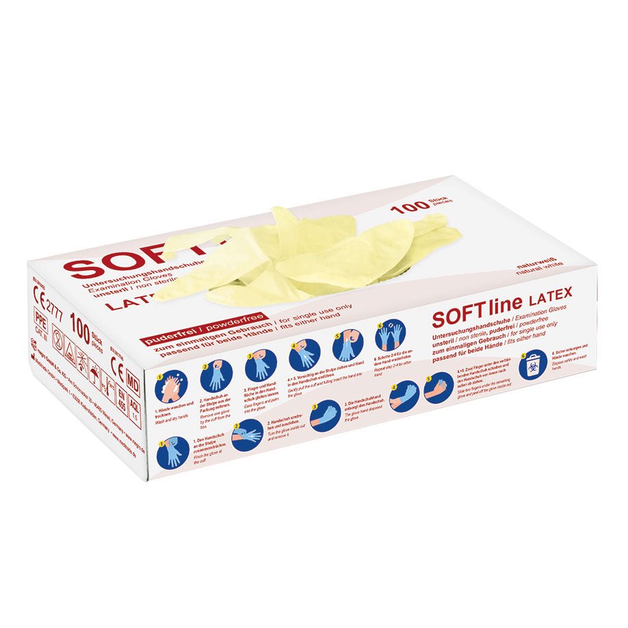 MegroSOFT line U.-Handschuhe, Latex, unsteril, puderfreiDocMed GmbH