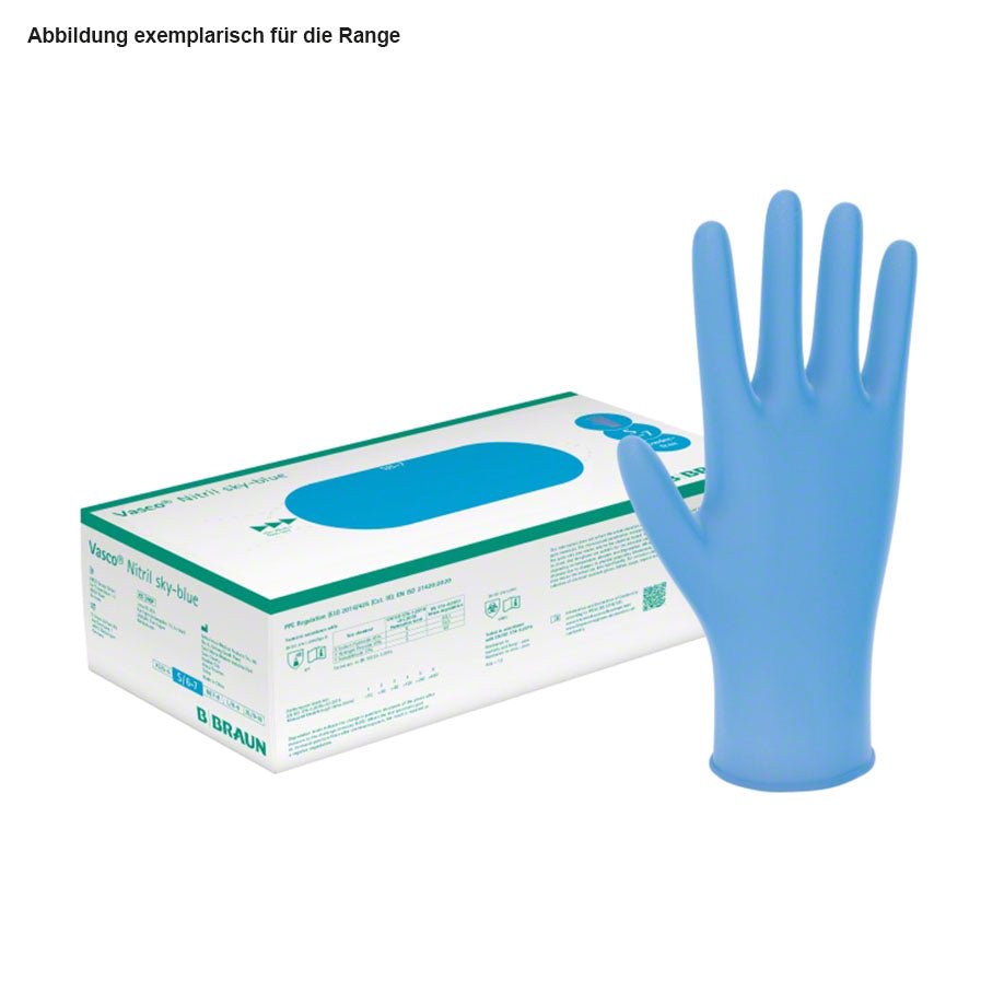 B. BraunVasco Nitril sky-blue U.-Handschuhe, PF, unsterilDocMed GmbH